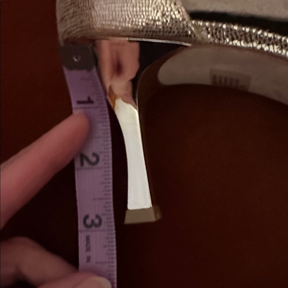 ANTONIO MELANI Metallic Gold Heels with Rhinestones Brand New Leather Soles 9 - Picture 6 of 6